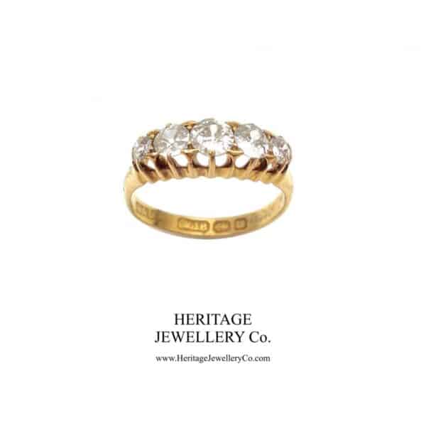 Victorian 5-Stone Diamond Ring (c.1886) Diamond Antique Jewellery 3