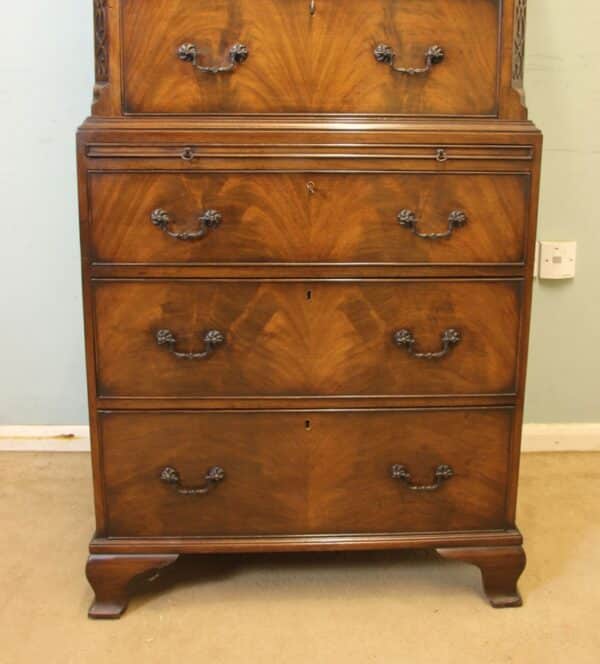 Antique Mahogany Chippendale Style Chest on Chest, Tallboy - Image 5