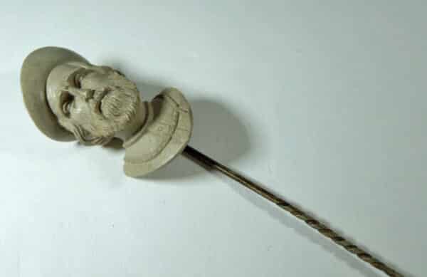 Antique Hand Carved Lava Stick Pin Antique Jewellery Antique Jewellery 3