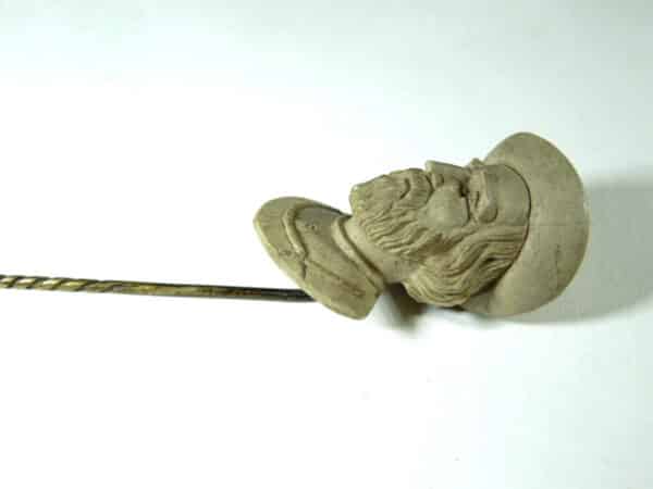 Antique Hand Carved Lava Stick Pin Antique Jewellery Antique Jewellery 6