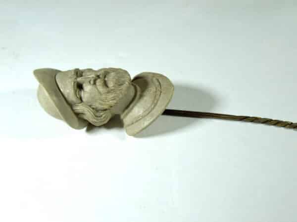 Antique Hand Carved Lava Stick Pin Antique Jewellery Antique Jewellery 5