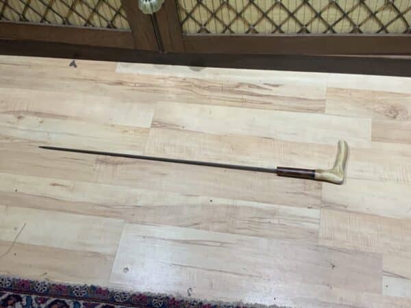 Gentleman’s Walking Stick Sword Stick With Horn Handle Grip Miscellaneous 6