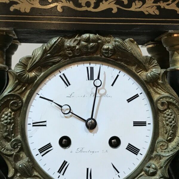 French Portico clock under glass dome Antique Clocks 9