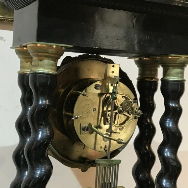 French Portico clock under glass dome Antique Clocks 13