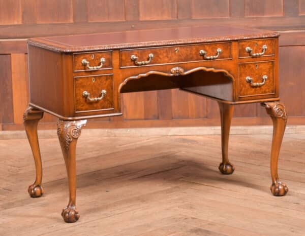 Edwardian Burr Walnut Writing Desk SAI2521 Antique Desks 4