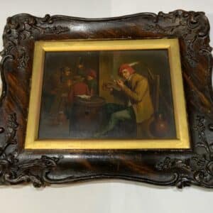 Painting Dutch Masterpiece oil on copper in quality frame Antique Art