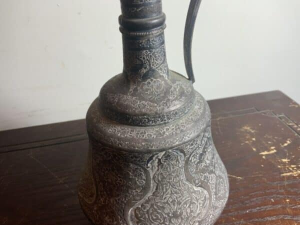 Persian Silver Ewer stunning work Antique Silver 12