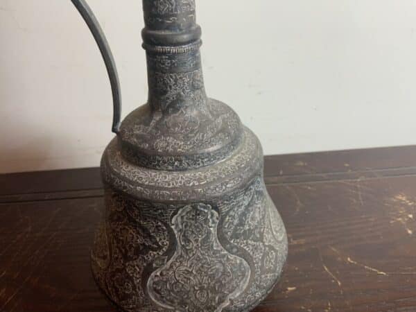 Persian Silver Ewer stunning work Antique Silver 5