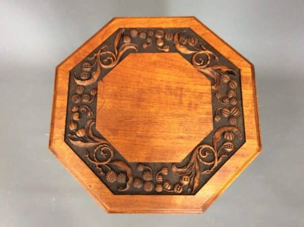 Arts and Crafts Mahogany Octagonal Side Table Arts and Crafts Antique Furniture 4