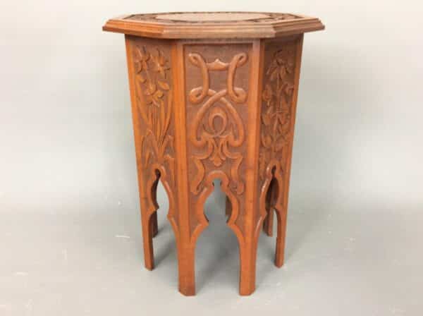 Arts and Crafts Mahogany Octagonal Side Table Arts and Crafts Antique Furniture 6