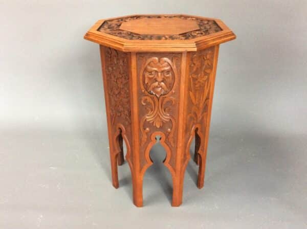 Arts and Crafts Mahogany Octagonal Side Table Arts and Crafts Antique Furniture 3