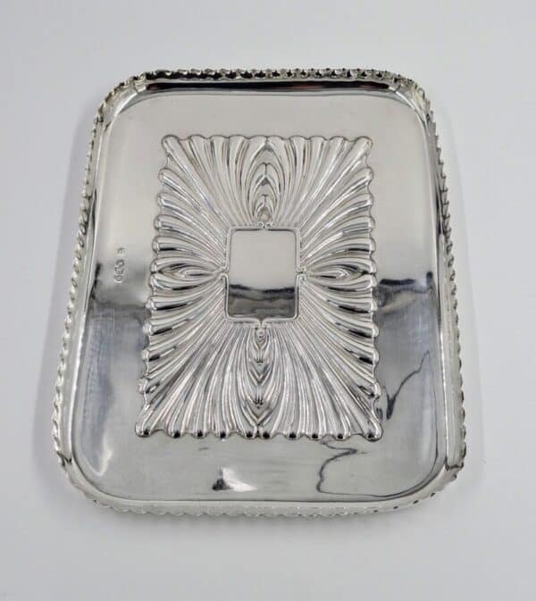 Antique Sterling Solid Silver Dressing Table Tray 1895 350g Antique Silver Antique Silver 9