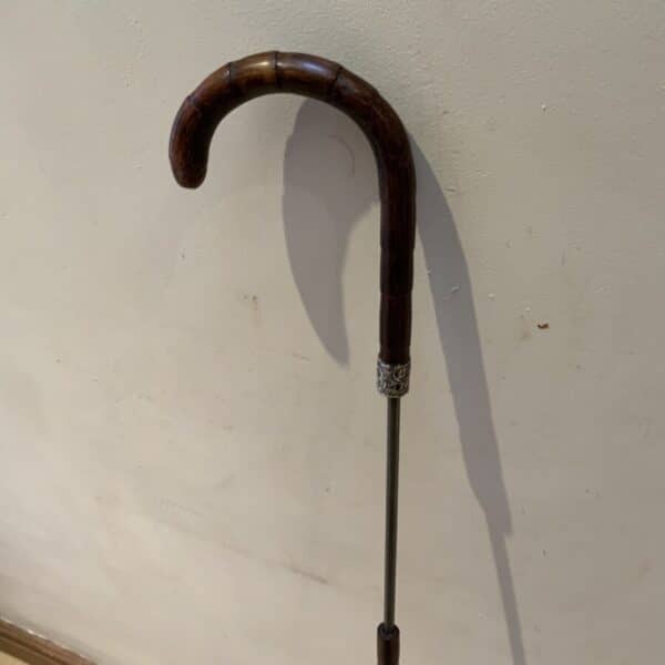 Gentleman’s walking stick sword stick with silver collar - Image 13