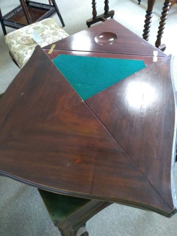 Victorian Mahogany Envelope Card Table card table Miscellaneous 3