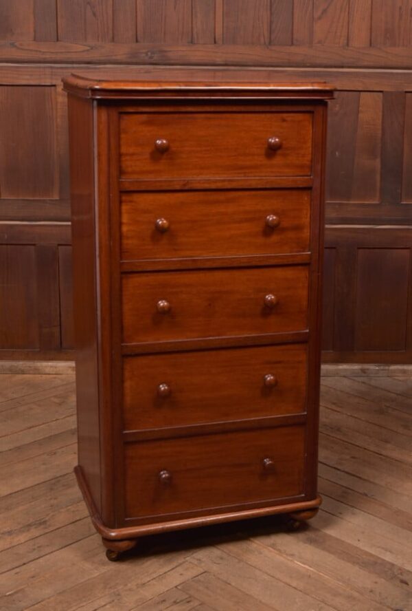 Victorian Mahogany Secretaire Wellington Chest SAI2755