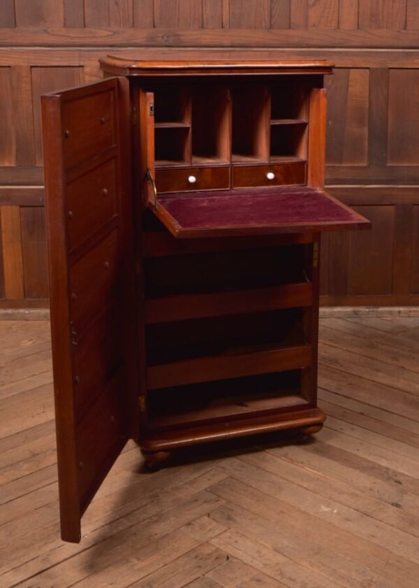 Victorian Mahogany Secretaire Wellington Chest SAI2755 - Image 7