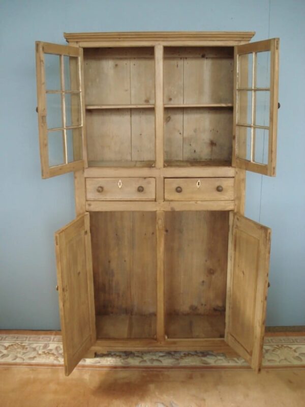 Early 19th Century Pine Cupboard on Cupboard - Image 4