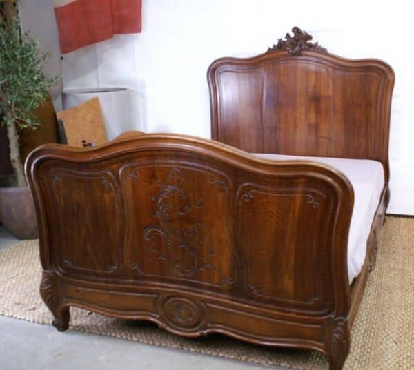 Antique French Second Empire Rosewood & Amboyna King Double Bed, c 1860 amboyna Miscellaneous 5