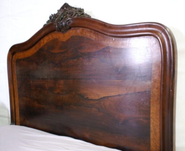 Antique French Second Empire Rosewood & Amboyna King Double Bed, c 1860 amboyna Miscellaneous 6