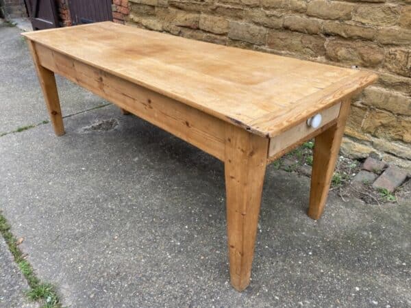 Antique Pine Farmhouse Refectory Dining Table, c 1880 Dining Miscellaneous 4