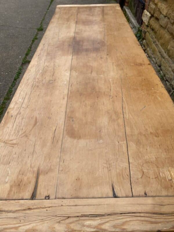 Antique Pine Farmhouse Refectory Dining Table, c 1880 Dining Miscellaneous 6