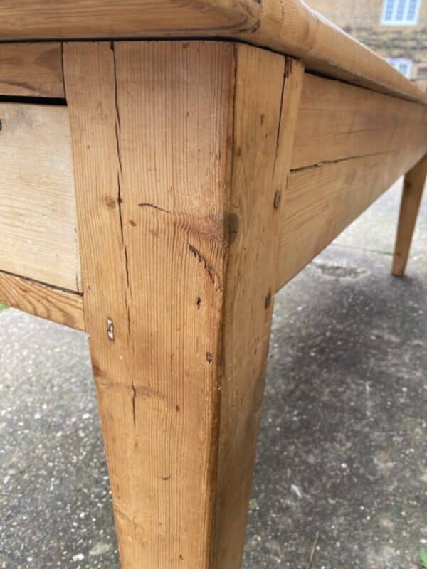 Antique Pine Farmhouse Refectory Dining Table, c 1880 Dining Miscellaneous 14