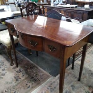 19th C. Sheraton Style Desk Inlaid Mahogany Desk Miscellaneous