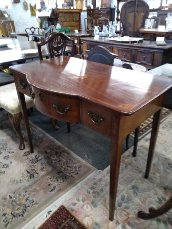 19th C. Sheraton Style Desk Inlaid Mahogany Desk Miscellaneous 3