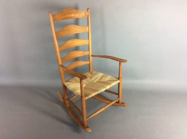 Arts & Crafts Rocking Chair by Dicon Nance of St Ives c1950’s cotswold school Antique Chairs 3