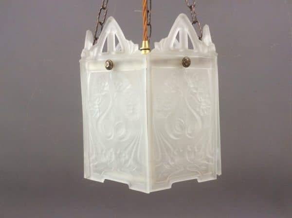 Art Nouveau Glass Lantern c1895 art nouveau Antique Glassware 5