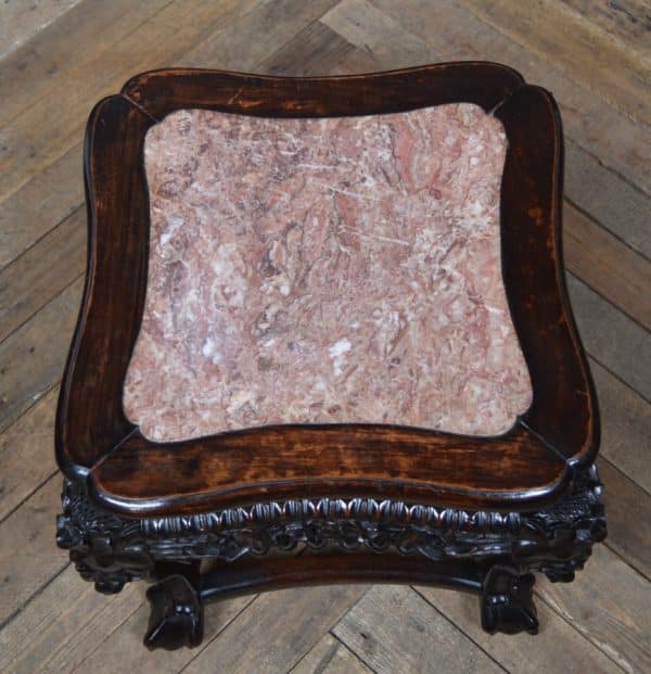 Chinese Marble Top Table/ Plant Stand SAI2901 - Image 4