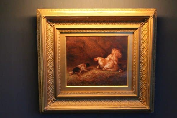 Victorian Painting in Gouache with Gilt frame. 19th C - Image 2