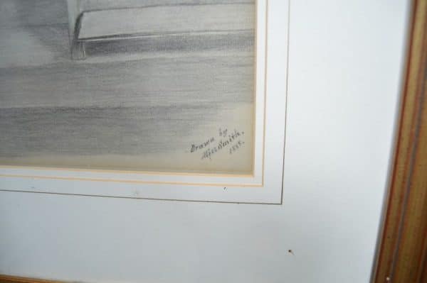 Framed Pencil Drawing By Miss Smith SAI3015 - Image 5