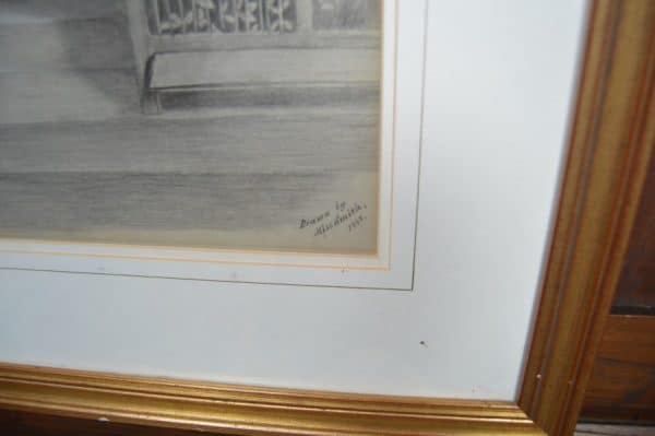 Framed Pencil Drawing By Miss Smith SAI3015 - Image 4