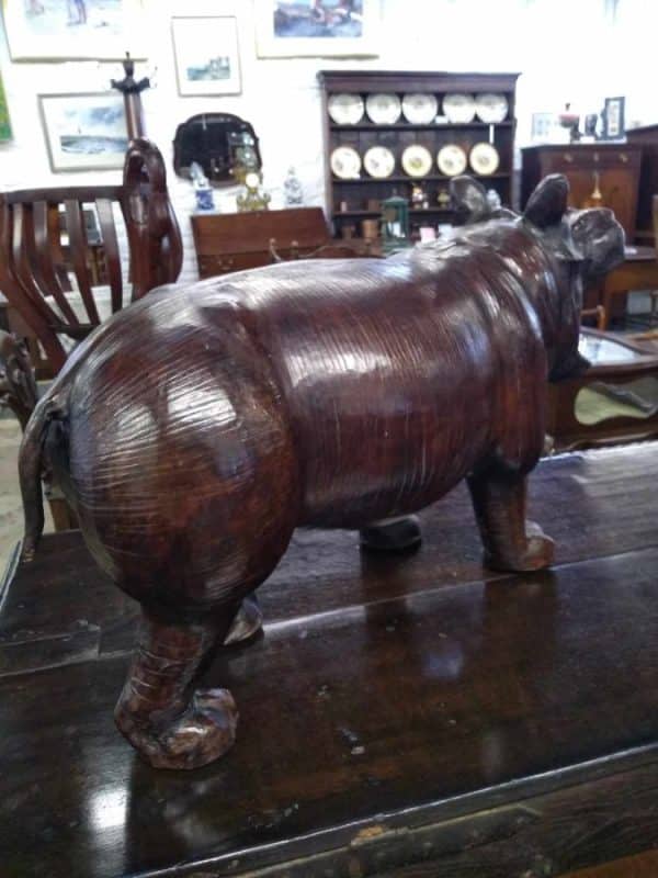 Liberty Style Leather Hippopotamus Leather Hippopotamus Footstool Miscellaneous 8