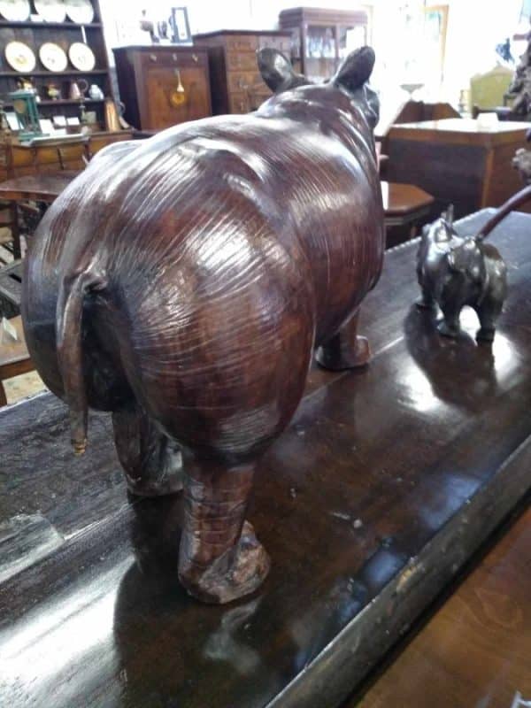 Liberty Style Leather Hippopotamus Leather Hippopotamus Footstool Miscellaneous 7