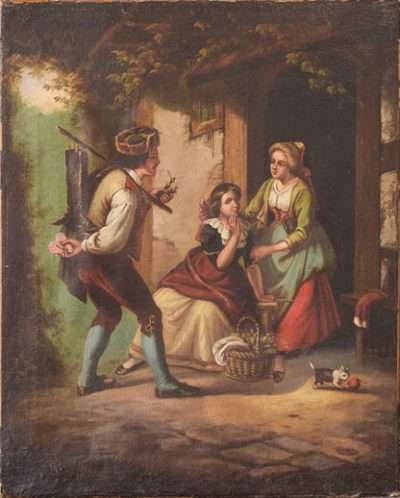 French or Flemish Golden Age Style Courtship Scene Miscellaneous 3