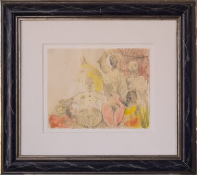 Follower of James Ensor - Symbolist Watercolour Figures - Image 2