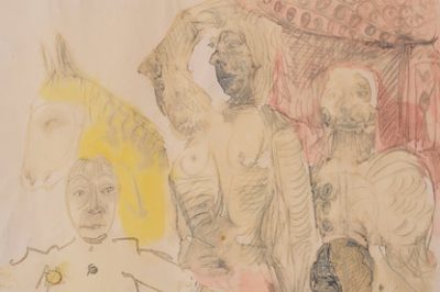 Follower of James Ensor - Symbolist Watercolour Figures - Image 5