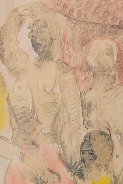 Follower of James Ensor - Symbolist Watercolour Figures - Image 7