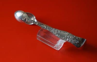 Vintage Ornate Scroll Design Silver Sugar Nips Boxed Silver Cutlery Antique Silver 3