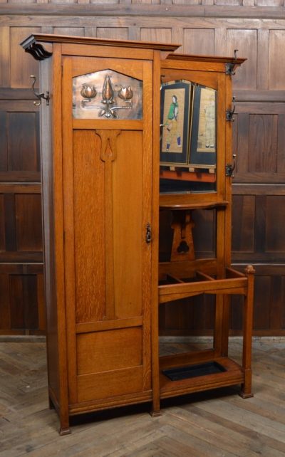 Arts And Crafts Oak Hall Stand/ Robe SAI3110 Antique Furniture 23