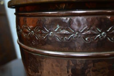 Edwardian Hand-planished Copper Bucket SAI3108 - Image 8