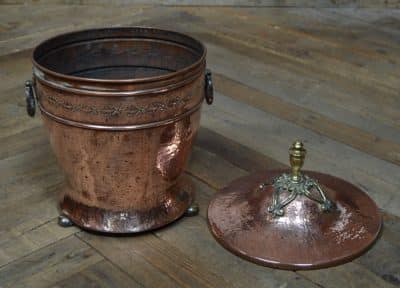 Edwardian Hand-planished Copper Bucket SAI3108 Miscellaneous 5