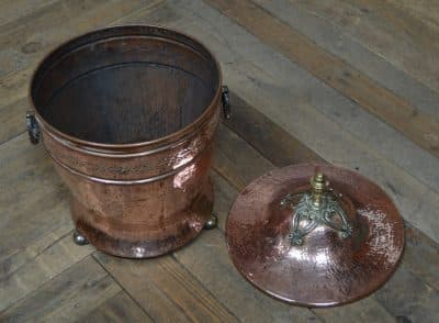 Edwardian Hand-planished Copper Bucket SAI3108 - Image 2