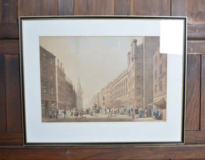 Framed Coloured Print “The Trongate Glasgow” SAI3156 Antique Art 12