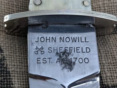 John nowill Sheffield knife lovely cow horn scales Dagger Antique Knives 5