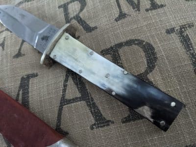 John nowill Sheffield knife lovely cow horn scales Dagger Antique Knives 7