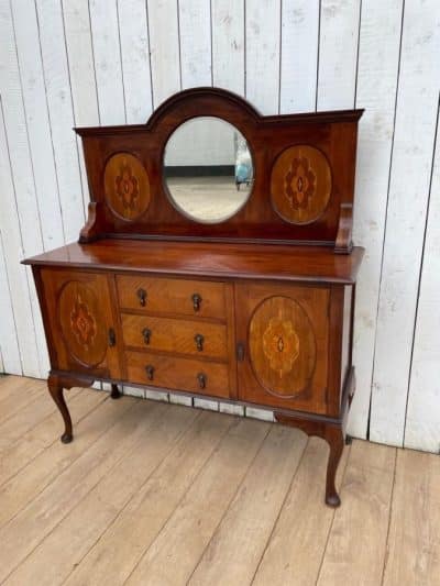 Edwardian Mirror Back Sideboard cupboards Antique Furniture 6