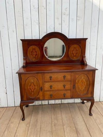 Edwardian Mirror Back Sideboard cupboards Antique Furniture 7